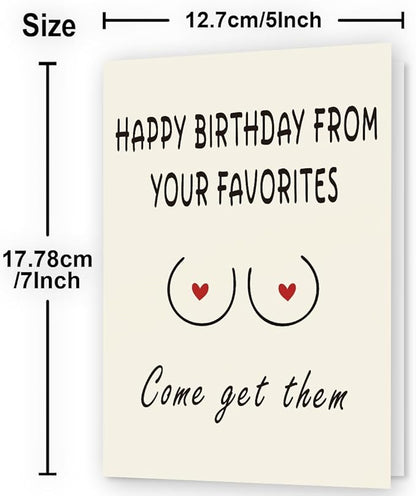 Naughty Birthday Card for Men, Husband, Boyfriend, and Him | Happy Birthday Gifts & Decorations for Men