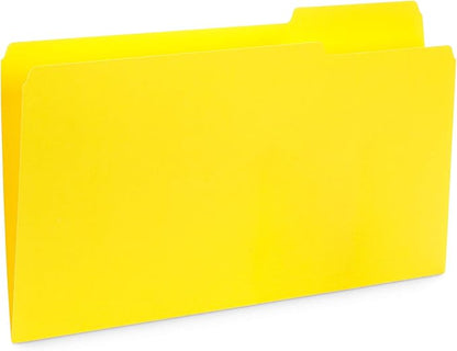Blue Summit Supplies Colored File Folders Legal Size, 1/3 Cut Tab, Great for Organizing and Easy File Storage, 100 Per Box