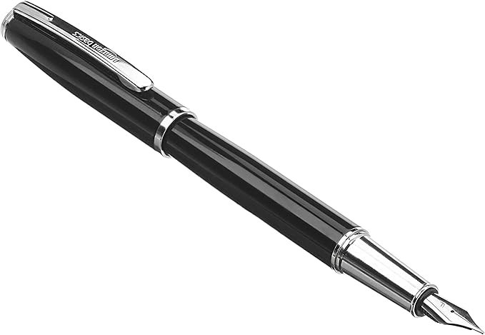 Amazon Basics Refillable Fountain Pen - Fine Point, Black Ink