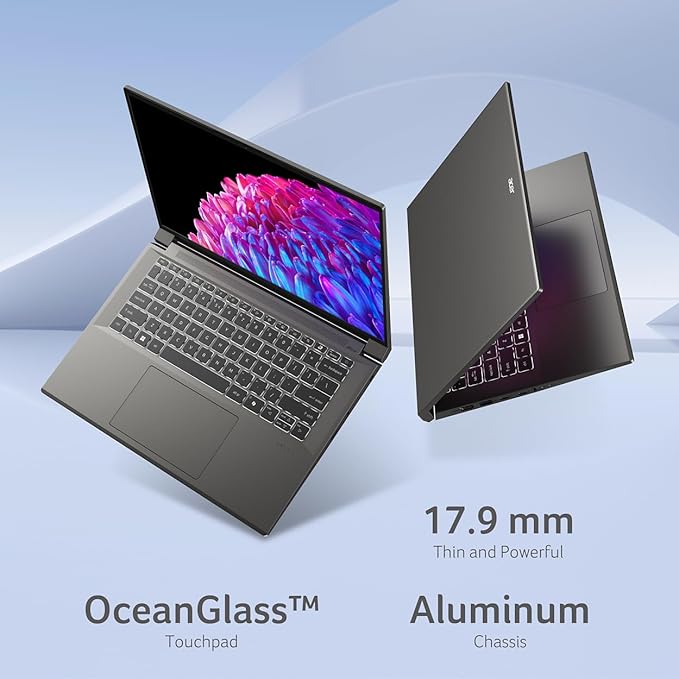 Acer Swift X 14 Laptop | 14.5" OLED 2880 x 1800 120Hz Calman Verified | Unlock AI Experiences | Intel Core Ultra 7 Processor 155H | NVIDIA GeForce RTX 4060 | 16GB LPDDR5X | 1TB SSD | SFX14-72G-77NJ