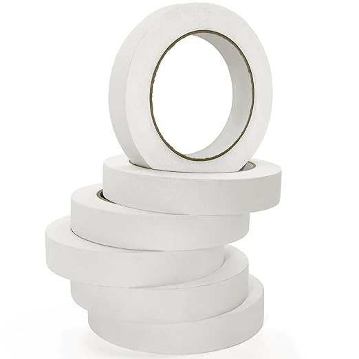 328 Yards Freezer Tape, Writable Surface, Low Temperature Resistance, Easy Tear and Residue-Free Removal, Ideal for Food Containers and Refrigerators, Includes 6 Rolls, Each 0.79 Inch by 54.68 Yards…