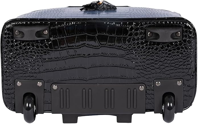 JKM and Company Alligator Compatible With Computer iPad, Laptop Tablet Rolling Tote Bag Briefcase Carryall Bag