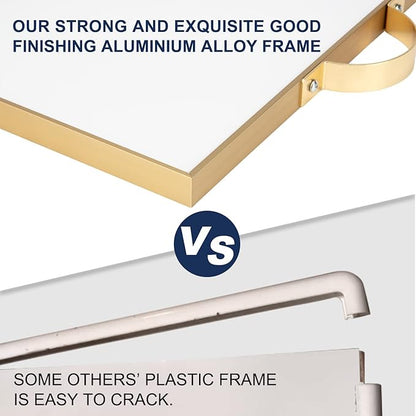 TSJ OFFICE Small Dry-Erase White-Board - 12 X 16 Inches Portable Aluminum Frame Mini Hanging Whiteboard with Handle, to Do List Notepad for Office, Home, School