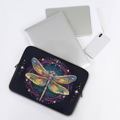 Dragonfly Printed Computer Bags for Laptops for Women, Large Capacity Computer Carrying Cover Laptop Briefcase, 13 Inch Water Resistant Laptop Case Portable Computer Case Bag