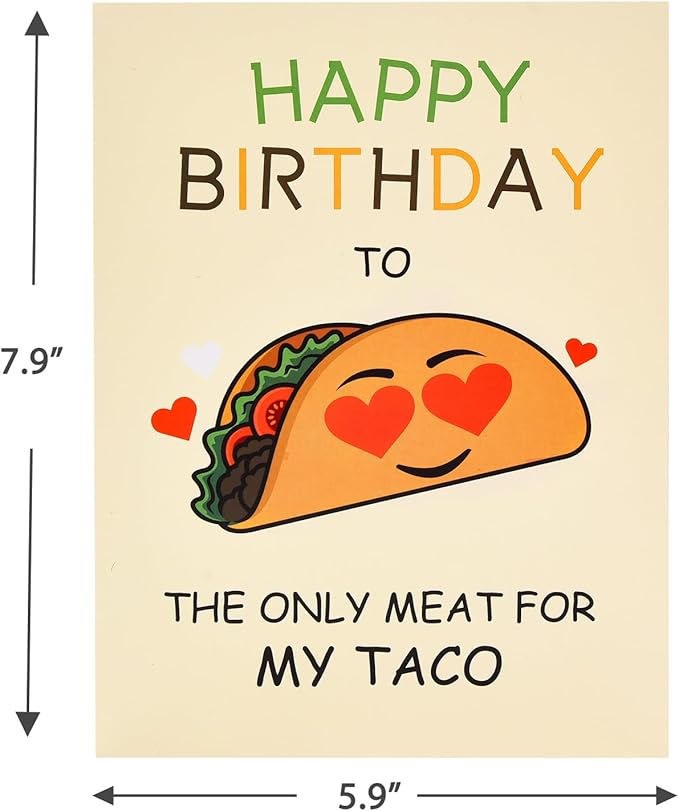 Funny Birthday Card for Husband, Happy Birthday Cards for Boyfriend, Naughty Birthday Card Gifts for Men Him with Envelope