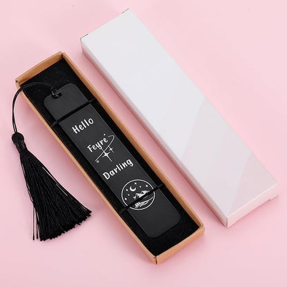 Funny Bookmarks for Women Men Novel Merchandise Bookmark for Fans Book Lovers Hello Fe Darling Reader Birthday Christmas Inspirational Gifts for Female Friends Bookaholic Gifts Bookmark Gifts