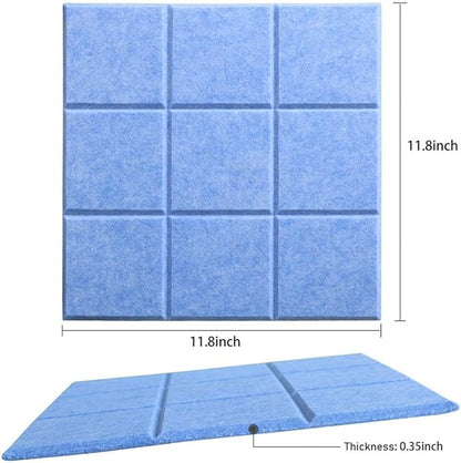 Large Cork Board Felt Board Tiles for Walls with 30 Push Pins, 11.8"x11.8" Pack of 6 Pin Board Notice Boards for Home Office Kitchen, Bulletin Board Wall Tiles for Photos Memos