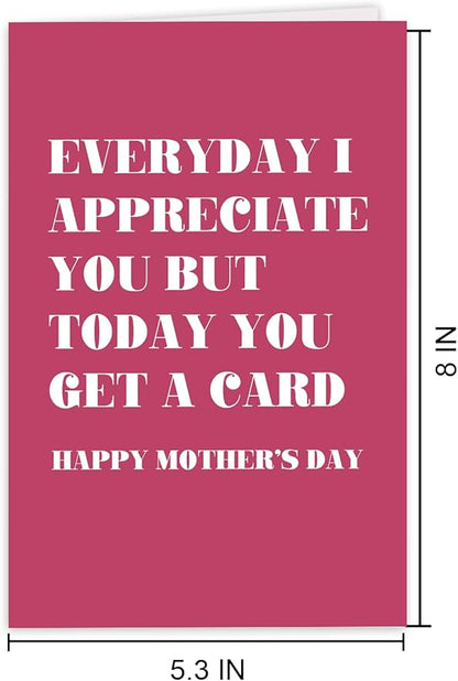 UUEFKTN Cute Mother's Day Card For Mom, Happy Mothers Day Card from Daughter Son Children, Appreciation Gift for Mom