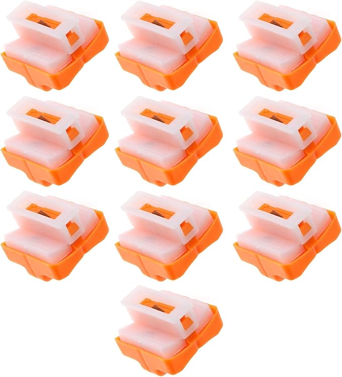 SING F LTD Paper Cutter Replacement, A4 Paper Cutter Blades Cutting Tool with Safe Pressing Design 10pcs Orange