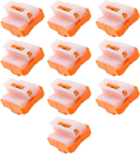 SING F LTD Paper Cutter Replacement, A4 Paper Cutter Blades Cutting Tool with Safe Pressing Design 10pcs Orange