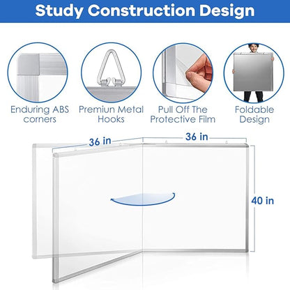 White Board Dry Erase 72x40, Large Magnetic Whiteboard Maxtek Dry Erase Boards for Wall, Aluminum Presentation Wall-Mounted Marker Board with a Long Pen Tray for School, Classroom, Office & Home