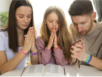 QEERBSIN Bible Bracelets Rubber Verse Bracelets Inspirational Silicone Wristbands Colored Bible Quote Rubber Wristbands for Women Men Teen Gifts, 20 Styles