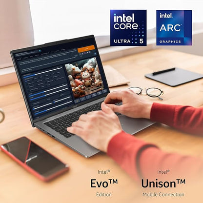 Acer Swift Go 14 Intel Evo Edition Laptop | 14" OLED WQXGA+ 2880x1800 Display | Unlock AI Experiences | Intel Core Ultra 5 processor 125H | Intel ARC | 8GB LPDDR5 | 512GB SSD | WiFi 6E | SFG14-73-58EP