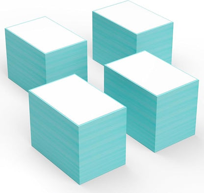 9527 Product Fanfold 4 x 6 Direct Thermal Labels with Blue Background Paper Perforated Shipping Labels for Thermal Printers, 1000 Label per Stack, 4 Stacks 4000 Label