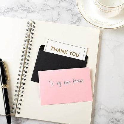 120 Pack Mini Envelopes Small Envelopes Self-Adhesive Kraft Paper Tiny Pockets for Business Cards Christmas Holiday Small Gift Cards Invitations Cards(4.13"×2.76") (Pink)