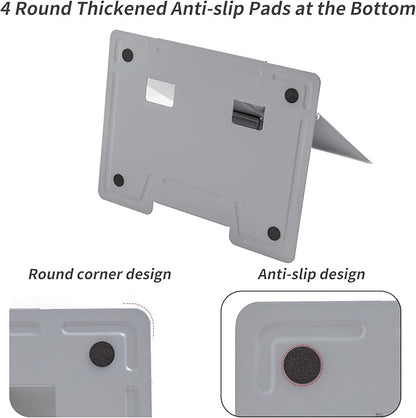 Metal Book Stand - Adjustable Holder for Reading (Full Grey)