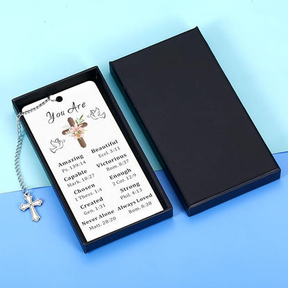 Christian Gifts for Women Faith Confirmation Gifts for Teen Girls Stocking Stuffers Christmas Gifts Bible Accessories Bookmark Faith Based Spiritual Gift for Women Sponsor First Communion Baptism Gift