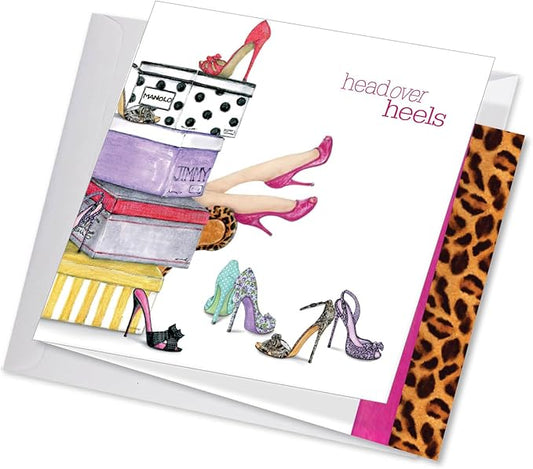 The Best Card Company - 1 Large Birthday Card with Envelope (8.25 x 9.75 Inch) - Fun Celebration Card for Birthdays - Head Over Heels JQ5067JBDG