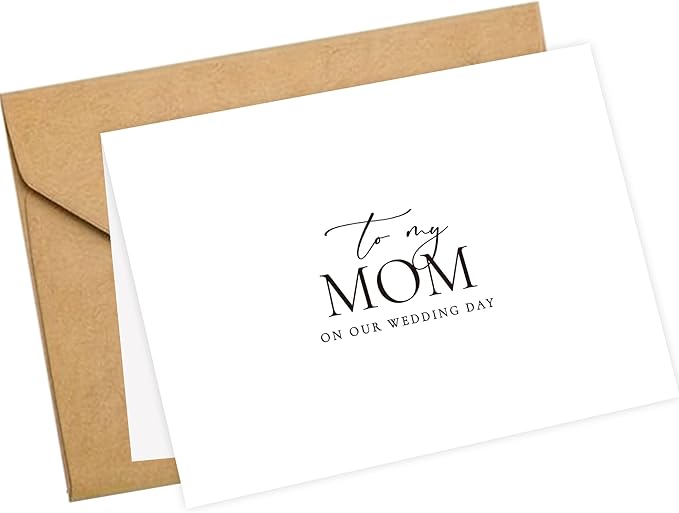 LADY&HOME To My Mom on My Wedding Day Card