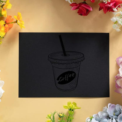 100 Pack Thick Paper Cardstock Blank Heavy Cards Stock for Invitations, Greeting Cards Making, Postcards, Photos, 250GSM Thick Paper (Black, 4x6 inches)