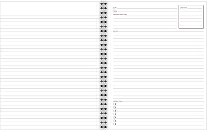 Cambridge Notebook, Business Notebook, 8-1/4" x 11", 80 Sheets, Ruled, Meeting Notes, Flexible Cover, Wirebound, Gray (06132)