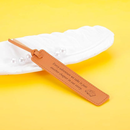 Leather Bookmark for Men Women Anniversary Leather Gifts for Him Her Men 3rd Anniversary Wedding Party Birthday Retirement Gifts for Women Inspirational Bookmark for Women Book Lover,Another Chapter