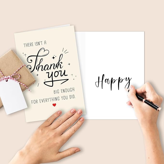 Funny Thank You Gifts for Men Women, Simple Thank You Card for Teacher Boss Coworker, There Isn’t A Thank You Big Enough