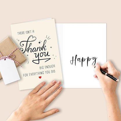 Funny Thank You Gifts for Men Women, Simple Thank You Card for Teacher Boss Coworker, There Isn’t A Thank You Big Enough