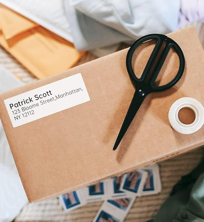 [3x130 pcs] Phomemo Address Labels, 0.98''x2.64'' (25x67mm) M110 M100 M220 M221 M120 M200 Labels, White, 130 Labels/Roll, 3 Rolls, All-Purpose Adhesive Thermal Phomemo Original Labels