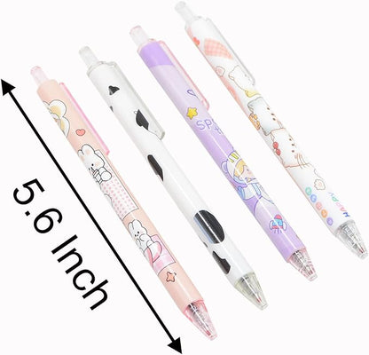 YIKANGHENG 30 Pcs Fine Point Cute Pens With a Pen Holder, 0.5mm 30 Different Random Styles Black Ink Kawaii Gel Pens for Office, Study, Gift and Home Supplies (30)