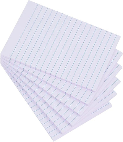 Vanpad Lined Sticky Notes 4X6 in Light Purple Pink Ruled Stickies Super Sticking Power Memo Pads Strong Adhesive, 6 Pads/Pack, 45 Sheets/pad