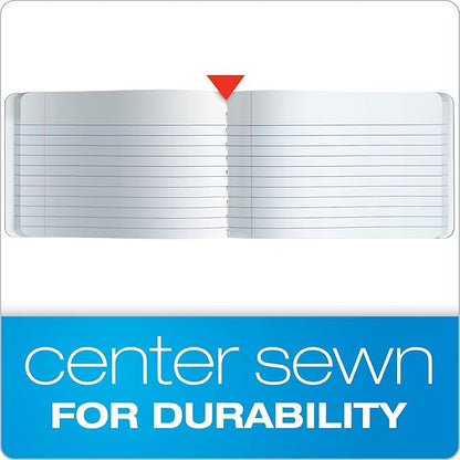 Oxford Jr. Composition Notebooks, School Supplies, Notebooks for School, Half Size, 4-7/8 x 7-1/2 Inches, Wide Ruled Paper, 80 Sheets, Kids Journal, Black Marble Covers, 6 Pack (63773)