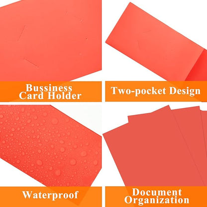 25pcs Red Folders with Two-Pockets Fit Letter Size Paper,Paper File Designed for Office,Home and Classroom Use