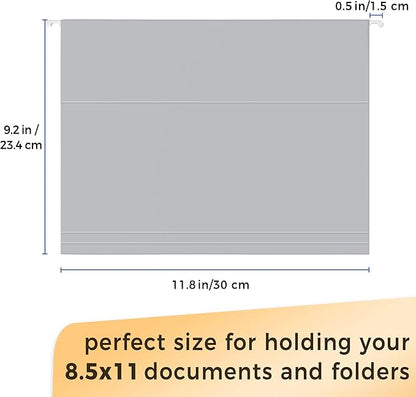 SUNEE 25 Pack Hanging File Folders, Gray Folders, Hanging File Folders Letter Size with 1/5-cut Tabs, Stay Organized for Your Home and Office Bulk File and Documents