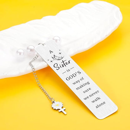 Sister Gifts from Sister Gifts for Women, Sister in Law Sister Birthday Christmas Gifts for Women Friend Sister Bookmarks for Book Lover First Communion Confirmation Graduation Friendship Gifts