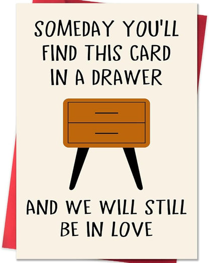 Funny Anniversary Card Gifts for Men, Happy Birthday & Anniversary Greeting Card for Him Husband Boyfriend, Valentines Day Gifts for Him