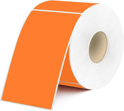Colored Labels Stickers 2 X 3 Inch, Removable Rectangular Moving Labels, Large Color Coding Labels Moving Stickers- 250 Labels/Orange