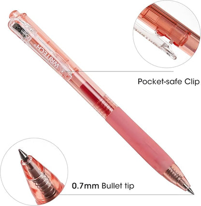 WRITECH Retractable Fine Point Gel Pens (Red)