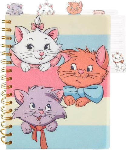Innovative Designs Disney The Aristocats Tab Journal Notebook for Kids, Spiral Bound, 96 Lined Pages, 8 x 7 inches