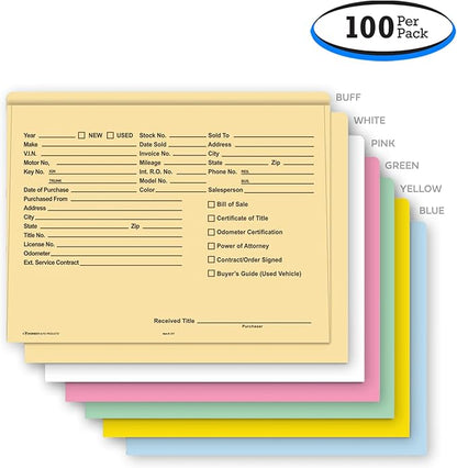 Printed Heavy Duty Deal Jackets - Buff (100 Envelopes Shrink Wrapped)