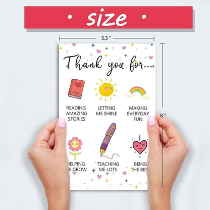 Lovely Thank You Teacher Card, Great Teacher Appreciation Gifts Card from Students, Thank You for Helping Me Grow Card, End of Term Gift