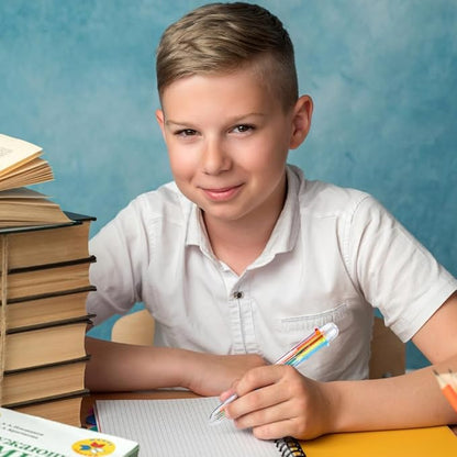 Easter Basket Stuffers 24 PCS Ballpoint Pens for School 6-in-1 Colored Pens Ballpoint Party Favors Office Supplies Multicolor Pens Back to School Gifts for Kid Students Son Daughter Classroom Birthday