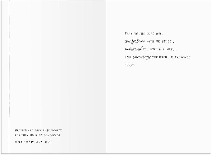 DaySpring - When Words are Hard to Find - 4 Watercolor Greeting Card Design Assortment with Scripture - 12 Sympathy Boxed Cards & Envelopes (U1204)