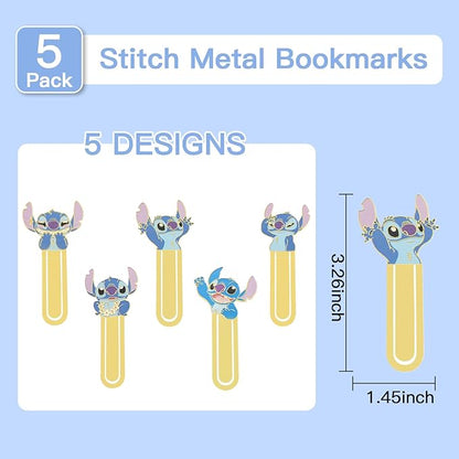 5PCS Metal Book Markers Cute Cartoon Bookmarks Page Markers Set Page Clips Book Marks Gift for Students Teachers School Home Office Supplies (BM-Sdz A)