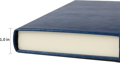 Journal Notebook Journal for Men/Women Journals for Writing A5 180Sheets 360Pages College Ruled Notebook 100gsm Lined Paper Leather Hardcover Journal 5.9'' X 8.4'' (Dark Blue)