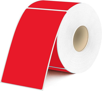 Colored Labels Stickers 2 X 3 Inch, Removable Rectangular Moving Labels, Large Color Coding Labels Moving Stickers- 250 Labels/Red