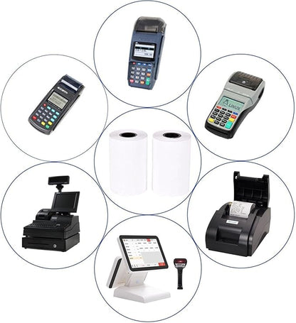 LabelMore 2 1/4" X 50' Thermal Receipt Paper, Credit Card Paper Rolls Thermal, Cash Register Roll, Premium Pos Thermal Printer Paper (400 Rolls)