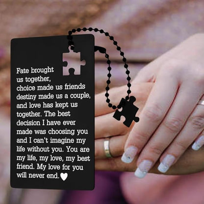 llxxeyopqdxz Husband Gifts: Birthday & Anniversary Cards for Men, Wallet Insert Love Notes