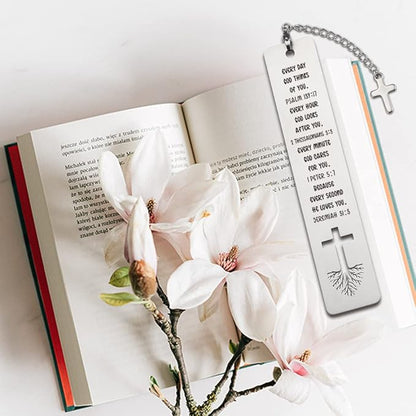 Christian Inspirational Gift for Women, Tassel with Bible Verse Bookmark Funny Gift for Women, Christmas Birthday Bookmarks Gifts for Bookworms Friends Sister Girl Female Book Club Religious Gift-ZB5