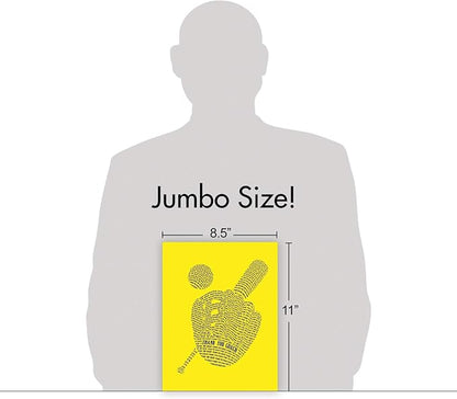 NobleWorks - 1 Jumbo School Coach Teacher Thank You Greeting Card From US with Envelope (8.5 x 11 Inch) Teams Sports and Student Athlete Gratitude Appreciation Notecard - Baseball Mitt J3124TYG-US